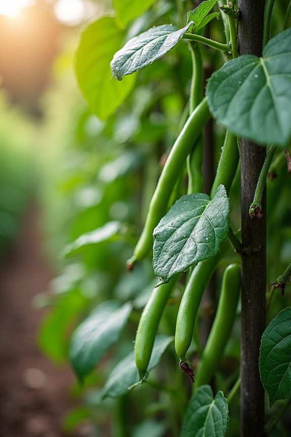 two trellis options for beans
