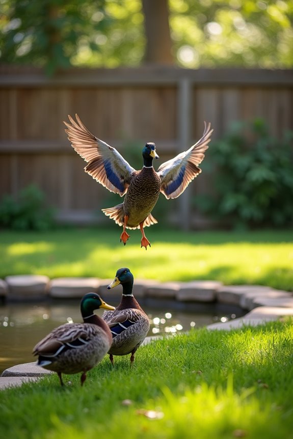 wing clipping keeps ducks contained safely
